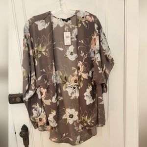 New with tags,sheer,floral cardigan from Eclipse